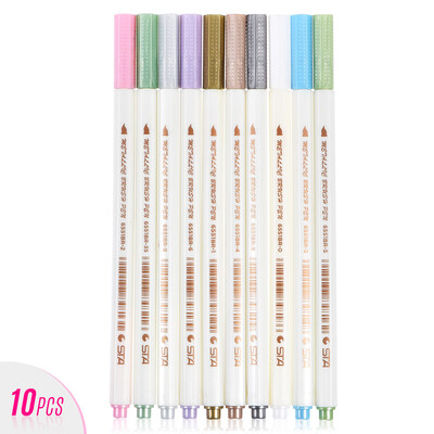 10pcs Set Metallic Color Marker Pen Marking Highlighting with Brush Tip for Photo Album DIY School Office Supplies
10pcs Set Metallic Color Marker Pen Marking Highlighting with Brush Tip for Photo Album DIY School Office Supplies