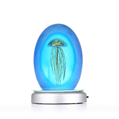 Blue Jellyfish with Light Base