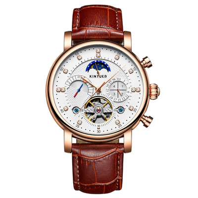 KINYUED Luxury 3ATM Water-Proof Automatic Mechanical Watch Genuine Leather Skeleton Man Business Wristwatch ChronoMoon PhaseWeek
KINYUED Luxury 3ATM Water-Proof Automatic Mechanical Watch Genuine Leather Skeleton Man Business Wristwatch ChronoMoon PhaseWeek