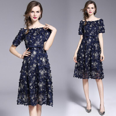 M L XL elegant new summer 2019 midi dress women short sleeve blue flower beach off shoulder lady
M L XL elegant new summer 2019 midi dress women short sleeve blue flower beach off shoulder lady