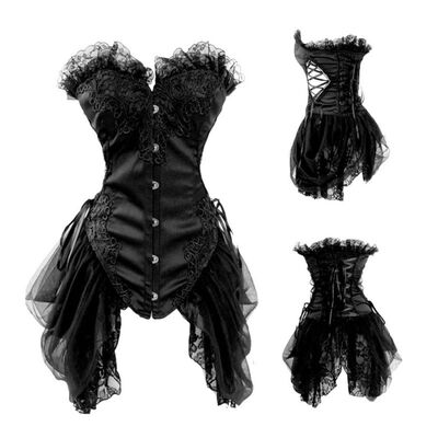 SLIMBELLE Womens Floral Embroidery Overbust Corset Skirt Dance Party Dress Waist Cincher
SLIMBELLE Womens Floral Embroidery Overbust Corset Skirt Dance Party Dress Waist Cincher
