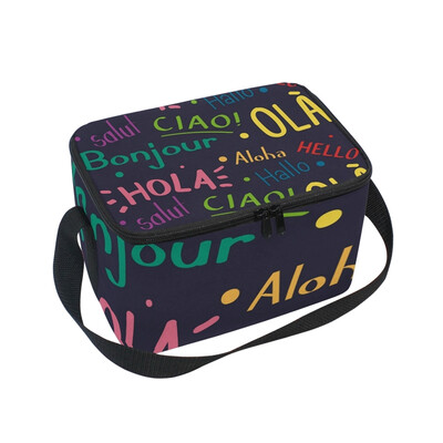 ALAZA Lunch Box Insulated Lunch Bag Large Cooler Different Language Black Background Tote Bag
ALAZA Lunch Box Insulated Lunch Bag Large Cooler Different Language Black Background Tote Bag