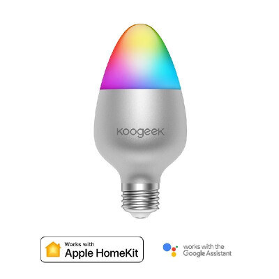Koogeek Wi-Fi Enabled E27 8W Color Changing Dimmable Smart LED Light Bulb Works with Apple HomeKit No hub required
Koogeek Wi-Fi Enabled E27 8W Color Changing Dimmable Smart LED Light Bulb Works with Apple HomeKit No hub required