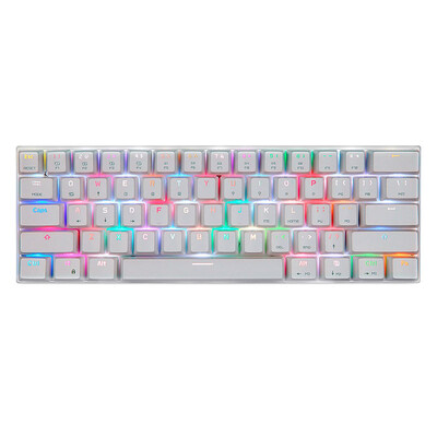 Motospeed CK62 RGB Bluetooth mechanical keyboard Bluetooth cable dual mode charging MAC office notebook wireless phone keyboard iPad green axis keyboard white
Motospeed CK62 RGB Bluetooth mechanical keyboard Bluetooth cable dual mode charging MAC office notebook wireless phone keyboard iPad green axis keyboard white