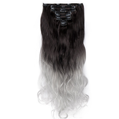 24" Curly 8 Pcs Full Head Clip in Hair Extensions Synthetic 8 Piece 18 Clips Hairpiece Long Wave Trendy Design for Women
24" Curly 8 Pcs Full Head Clip in Hair Extensions Synthetic 8 Piece 18 Clips Hairpiece Long Wave Trendy Design for Women