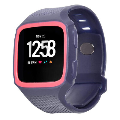 SDQB-007 Watch Band Silicone Replacement Watch Strap with Shock Proof Protective Case Replacement for Fitbit Versa Smart Watch
SDQB-007 Watch Band Silicone Replacement Watch Strap with Shock Proof Protective Case Replacement for Fitbit Versa Smart Watch
