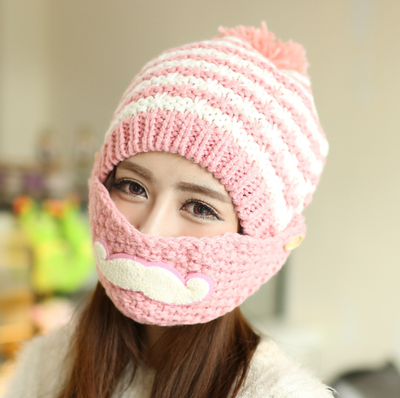 New Korean version with velvet warm moustache mask Thickened knitted hat Ladies winter wool cap
New Korean version with velvet warm moustache mask Thickened knitted hat Ladies winter wool cap