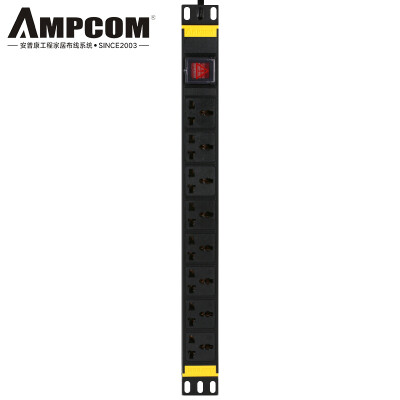AMPCOM PDU cabinet socket power socket socket 8 bit 10A with switch 3 m commercial socket wiring board tow board AMPDU810K
AMPCOM PDU cabinet socket power socket socket 8 bit 10A with switch 3 m commercial socket wiring board tow board AMPDU810K