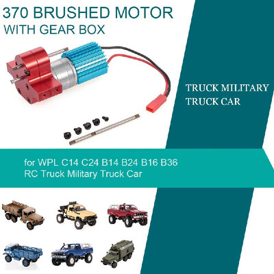 370 Brushed Motor with Metal Gear Box for WPL C14 C24 B14 B24 B16 B36 JJRC Q60 Q61 Q62 Q63 Q64 Q65 RC Truck Military Truck Car
370 Brushed Motor with Metal Gear Box for WPL C14 C24 B14 B24 B16 B36 JJRC Q60 Q61 Q62 Q63 Q64 Q65 RC Truck Military Truck Car