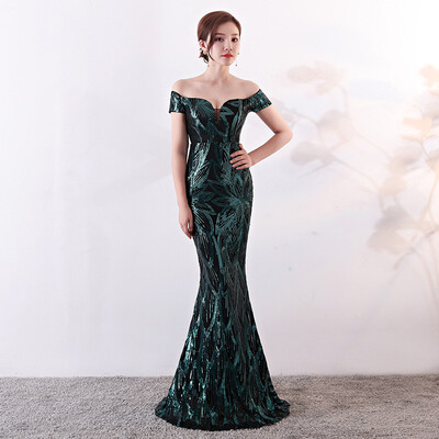 Sexy Boat Neck Mermaid Evening Dress Sequin Shining Dress Slim Party Long Women Evening Dress
Sexy Boat Neck Mermaid Evening Dress Sequin Shining Dress Slim Party Long Women Evening Dress