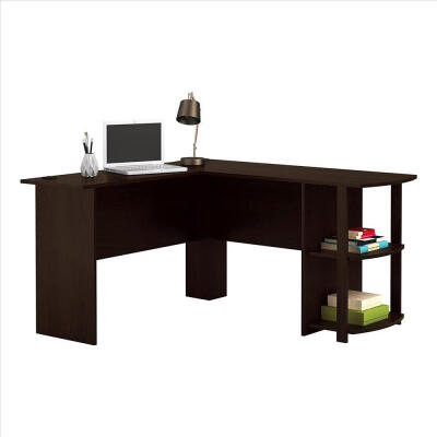 L-Shaped Computer Desk Wood Office Corner Laptop Study Table 2-Layer Bookshelves
L-Shaped Computer Desk Wood Office Corner Laptop Study Table 2-Layer Bookshelves