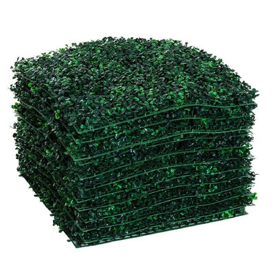 20 x 20 12 Piece Artificial Boxwood Plant Panel - 33 sq ft