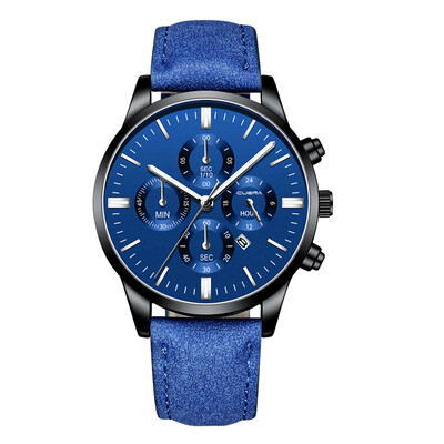 Gobestart Men Military Sports Watch Luxury Analog Sport Leather Quartz Mens Watches