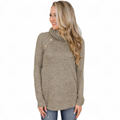 Solid color womens T-shirt bottoming shirt high collar long-sleeved warm Slim shirt womens
Solid color womens T-shirt bottoming shirt high collar long-sleeved warm Slim shirt womens