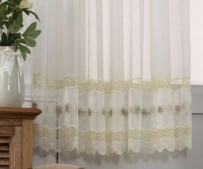 Embroidered Tulle Curtains for the Kitchen Pastoral Flower Pattern Window Decoration Sheer Short Curtain Panel
Embroidered Tulle Curtains for the Kitchen Pastoral Flower Pattern Window Decoration Sheer Short Curtain Panel