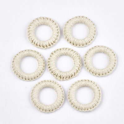 Handmade Woven Linking Rings Paper Imitation Raffia Covered with Wood Ring AntiqueWhite 4447x78mm Inner Diameter 2527mm
Handmade Woven Linking Rings Paper Imitation Raffia Covered with Wood Ring AntiqueWhite 4447x78mm Inner Diameter 2527mm