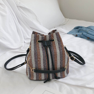 Tailored Womens Fashion Woven Bucket Bag Versatile Shoulder Bag Bucket Type Backpack
Tailored Womens Fashion Woven Bucket Bag Versatile Shoulder Bag Bucket Type Backpack