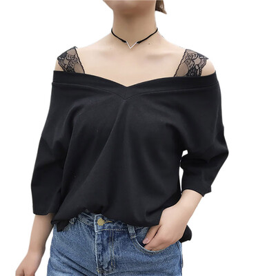 T Shirt Women Cold Shoulder Long Sleeve V Neck Tops Tee Ladies Summer Sexy Off The Shoulder T Shirts Casual Loose Women Clothing
T Shirt Women Cold Shoulder Long Sleeve V Neck Tops Tee Ladies Summer Sexy Off The Shoulder T Shirts Casual Loose Women Clothing