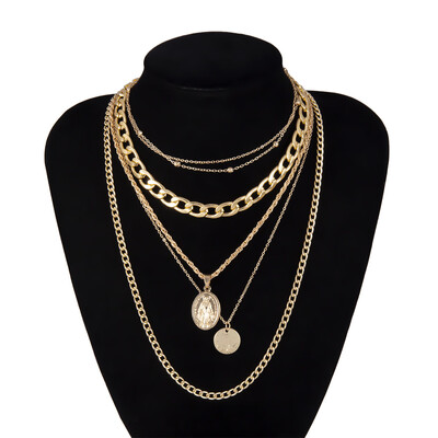 Multi-layer Geometry Bohemia Gold Silver Color Necklace Jesus Virgin Mary Chain Pendant Necklace For Women Gift Jewelry 2019 New
Multi-layer Geometry Bohemia Gold Silver Color Necklace Jesus Virgin Mary Chain Pendant Necklace For Women Gift Jewelry 2019 New