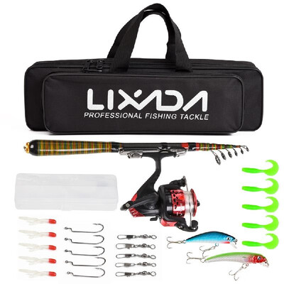 Lixada Carbon Fiber Telescopic Fishing Rod&Reel Combo Full Kit Spinning Fishing Reel Fishing Lure Gear Organizer Pole Set
Lixada Carbon Fiber Telescopic Fishing Rod&Reel Combo Full Kit Spinning Fishing Reel Fishing Lure Gear Organizer Pole Set