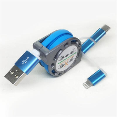 Retractable Charging Cable Lightning Micro USB Type C 3-in-1 2A Data Cable For IPhone Samsung Galaxy LG HTC Nokia 33ft-1m
Retractable Charging Cable Lightning Micro USB Type C 3-in-1 2A Data Cable For IPhone Samsung Galaxy LG HTC Nokia 33ft-1m