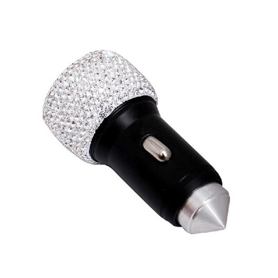 Car Charger Bling Diamond Dual USB Car Adapter Safety Hammer Handmade Rhinestones Crystal Car Decorations
Car Charger Bling Diamond Dual USB Car Adapter Safety Hammer Handmade Rhinestones Crystal Car Decorations
