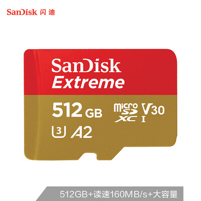 SanDisk A2 512GB TF MicroSD Memory Card V30 U3 4K Extreme Speed Mobile Read Speed 160MBs Write Speed 90MBs
SanDisk A2 512GB TF MicroSD Memory Card V30 U3 4K Extreme Speed Mobile Read Speed 160MBs Write Speed 90MBs