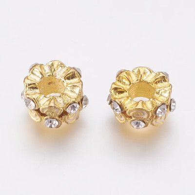 Alloy European Beads Large Hole Beads with Enamel&Rhinestone Flower Golden White 12125x7mm Hole 4mm
Alloy European Beads Large Hole Beads with Enamel&Rhinestone Flower Golden White 12125x7mm Hole 4mm