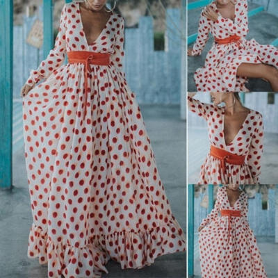 Womens Boho Floral Long Maxi Dress Cocktail Party Evening Summer Beach Sundress
Womens Boho Floral Long Maxi Dress Cocktail Party Evening Summer Beach Sundress