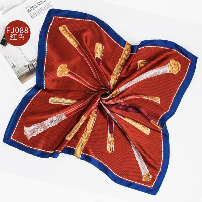 Spring&summer new womens decoration European&American simulation silk scarves printed small square scarf FJ088
Spring&summer new womens decoration European&American simulation silk scarves printed small square scarf FJ088