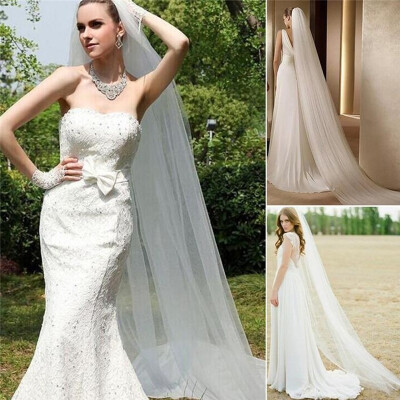 235M WhiteIvory Wedding Veils Fashionable Bridal Veil with Comb Soft Single Layer Long Tulle
235M WhiteIvory Wedding Veils Fashionable Bridal Veil with Comb Soft Single Layer Long Tulle