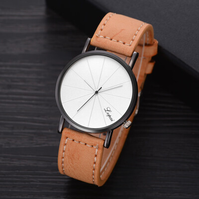 Gobestart LVPAI Fashion Mens Leather Belt Analog Sport Quartz Wrist Watch
