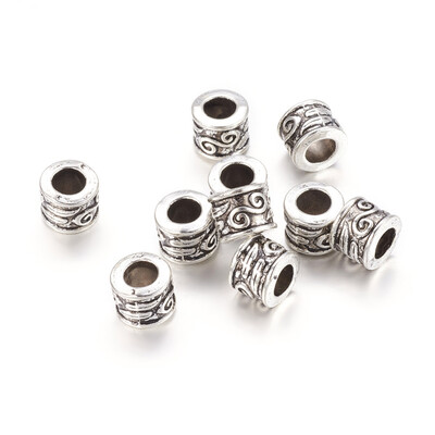 Large Hole Beads Tibetan Style European Beads Antique Silver Lead Free Cadmium Free&Nickel Free Column
Large Hole Beads Tibetan Style European Beads Antique Silver Lead Free Cadmium Free&Nickel Free Column