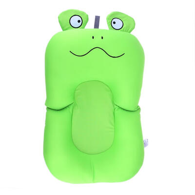 Frog Design Foldable Baby Bath Tub Baby Bath Seat Antiskid Bathing Net Mat
