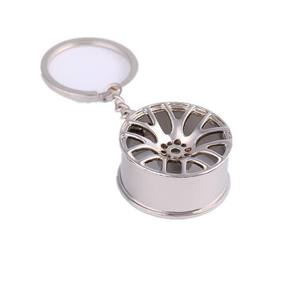 Wheel Hub Metal Car Keychain