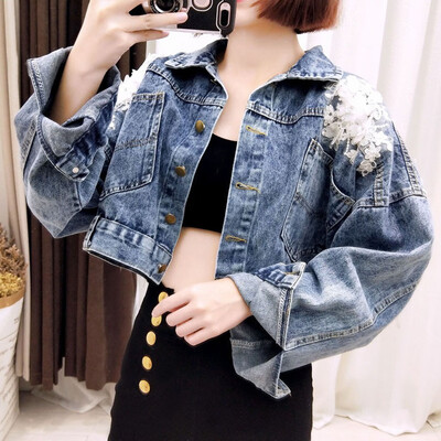 Toponeto Women Button Long Sleeve Appliques Pockets Denim Open Front Jean Jacket Overcoat
Toponeto Women Button Long Sleeve Appliques Pockets Denim Open Front Jean Jacket Overcoat