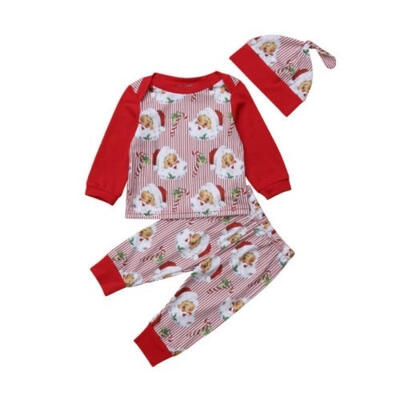Christmas Newborn Baby Girls Boys Outfits Infant Long Sleeve Santa Claus Tops ShirtsPants Hats Clothing Set
Christmas Newborn Baby Girls Boys Outfits Infant Long Sleeve Santa Claus Tops ShirtsPants Hats Clothing Set