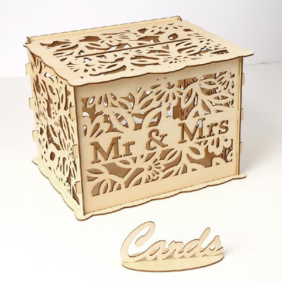 DIY Wooden Wedding Card Box with Lock&Card Sign Rustic Hollow Gift Card Holder for Reception Wedding Anniversary Party Decorat
DIY Wooden Wedding Card Box with Lock&Card Sign Rustic Hollow Gift Card Holder for Reception Wedding Anniversary Party Decorat