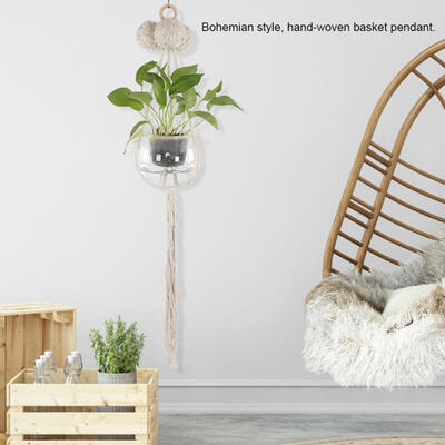 Greensen Hand-made Plant Hanger Flower Pot Holder Basket String Hanging Rope Wall Decor
Greensen Hand-made Plant Hanger Flower Pot Holder Basket String Hanging Rope Wall Decor