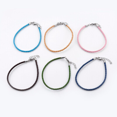 Braided Leather Cord Bracelet Making with 304 Stainless Steel Lobster Claw Clasps&Extension Chain Stainless Steel Color Mix
Braided Leather Cord Bracelet Making with 304 Stainless Steel Lobster Claw Clasps&Extension Chain Stainless Steel Color Mix