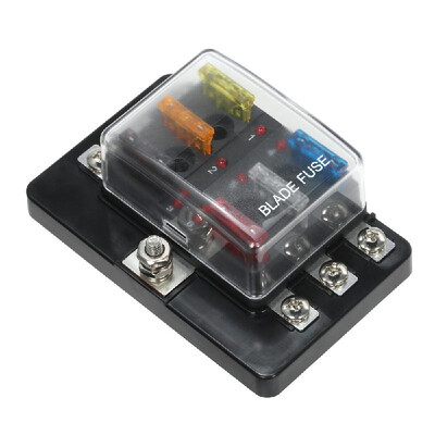 6 Way Blade Fuse Box with LED Indicator Fuse Block for Car Boat Marine Caravan 12V 24V
6 Way Blade Fuse Box with LED Indicator Fuse Block for Car Boat Marine Caravan 12V 24V