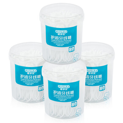 Kensuka clean teeth floss bar smooth fiber round high tensile&durable 80 tube 4