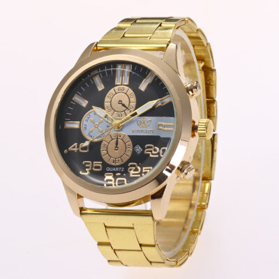 New fashion three-eye alloy watch mens steel belt calendar quartz watch explosion section
New fashion three-eye alloy watch mens steel belt calendar quartz watch explosion section