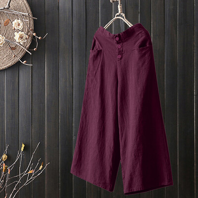 Tailored Women Palazzo High Waist Wide Leg Culottes Cotton Linen Trousers Loose Pants
Tailored Women Palazzo High Waist Wide Leg Culottes Cotton Linen Trousers Loose Pants