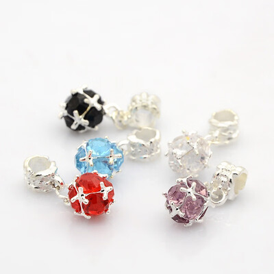 Silver Tone Alloy Grade A Rhinestone European Dangle Beads Large Hole Pendants Round Mixed Color 27mm Hole 4mm
Silver Tone Alloy Grade A Rhinestone European Dangle Beads Large Hole Pendants Round Mixed Color 27mm Hole 4mm
