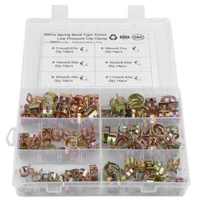84pcs Hose Clamps for Automobile Tubing Hose Clamp 101114161718mm