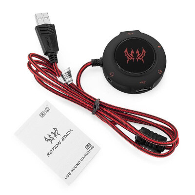 KOTION EACH S2 USB 20 Sound Card USB Hub Headphones Microphone Adapter 3D Surround Sound for PC Notebook Gaming Headphones Plug a
KOTION EACH S2 USB 20 Sound Card USB Hub Headphones Microphone Adapter 3D Surround Sound for PC Notebook Gaming Headphones Plug a