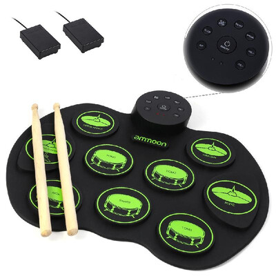Portable Electronic Drum Set - ammoon Digital Roll-Up Touch Sensitive Practice Drum Kit 9 Drum Pads 2 Foot Pedals for Kids Childre
Portable Electronic Drum Set - ammoon Digital Roll-Up Touch Sensitive Practice Drum Kit 9 Drum Pads 2 Foot Pedals for Kids Childre