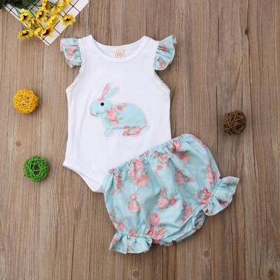 Newborn Baby Girl Easter Outfit Sleeveless Bunny Bodysuit TopsFloral Tutu Shorts 2Pcs Clothes Set 0-6 Months
Newborn Baby Girl Easter Outfit Sleeveless Bunny Bodysuit TopsFloral Tutu Shorts 2Pcs Clothes Set 0-6 Months