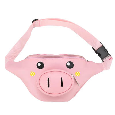 Kids Children Fanny Pack Cartoon Pig Pouch Belt Waist Bum Fanny Money Belt